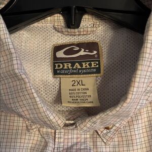 Drake Light Gray Plaid Short Sleeve Button-Down Shirt